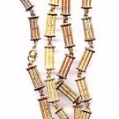 Vintage 'Brick' Design Goldtone 27" Necklace