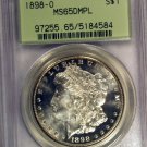 1898-O $1 Morgan MS65DMPL PCGS OGH