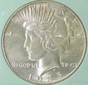 1925 Peace Dollar NTC MS66