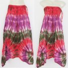 Tie die Red  Purple and Green pants Hippie Gypsy Boho Yoga Unisex