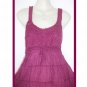 Dark pink with Crochet Hippie Gypsy Boho  Top size S M L