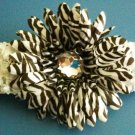 Zebra Flower Clip with Headband