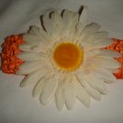White with Orange Flower with Headband