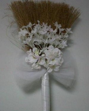 Simply White Wedding Jumping Broom