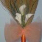 Tangerine /Orange Calla Lily Wedding Jumping Broom