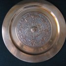 Vintage Brass Mexican Aztec Plate