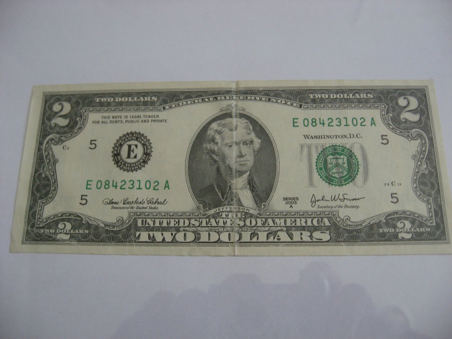 2003-A - $2 Dollar Bill