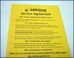 IPSwitch WS_FTP Pro 2007 Service Agreement WS-7800-2007