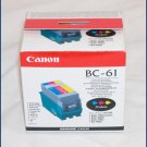 Canon BC-61 Tri Color Ink Cartridge 0918A008 NEW!!