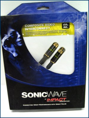 Sonicwave RCA Composite Video Cable 45430 3FT NEW
