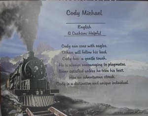 Name Poem Personalized Train Background Paper Free Shipping