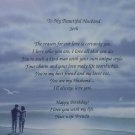Husban Poem Personalized Beach Background paper Free Shipping