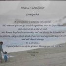 Grandfather Poem Personalized on Grandfather & Child background paper Free Shipping