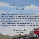 Dad Poem Personalized on Big Wheels background paper free shipping