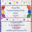 Football Personalized Birthday Hershey 1.55 oz Candy Wrapper Free Shipping