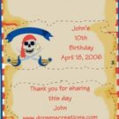 Pirate Personalized Birthday Hershey 1.55 oz Candy Wrappers Free Shipping