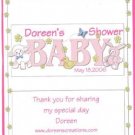 Baby Shower Personalized Hersey 1.55 oz Candy Wrappers Free Shipping
