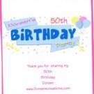 50Th Birthday Personalized Hershey Candy Wrapper Free Shipping