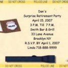 Police Retirement Personalized Invitation Free Shipping