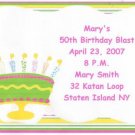 Birthday Cake  Invitation Personalized Free Shipping