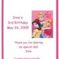 Princess Crayon Label Personalized Free Ship
