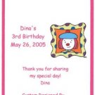 Jo Jo Circus Personalized Crayon Label Free Ship
