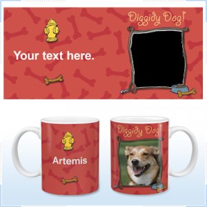 11oz White Ceramic Mug - Diggity Dog
