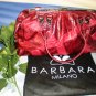 Barbara Milano Red Leather Croc Embossed Handbag Purse