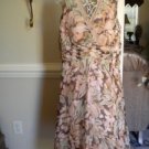Dressbarn Brown Peach Multi Women Summer Dress Size 16