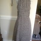 Connected Apparel Brown White Summer Dress Sz 14  NEW