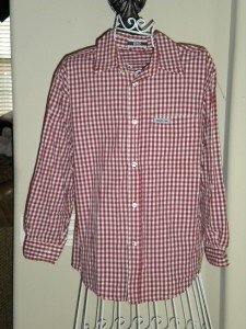 Gap Girl's Red Checked Blouse Shirt Top Size XL 12