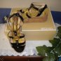 Michael Kors Leather Black Sandals Shoes Sz 8.5 M 8 1/2
