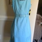 Alex Marie Sleeveless Turquoise Summer Dress Sz 14 NEW