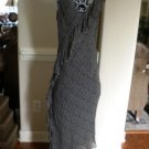 Max Studio Black White Silk Summer Sleeveless Dress L