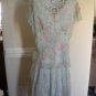 Bob Mackie Green Pink 2 Pc Skirt Outfit Top Set Size 14