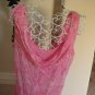 ICE Silk Pink White Sleeveless Summer Sun Dress Size 14