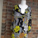 CHICO'S TRAVELERS Women Floral Top Sweater Size 3 XL 16 / 18