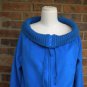 LANDS END Women Blue Zip Fleece Jacket Size S 6 - 8 Coat Top Pockets