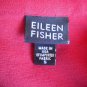 EILEEN FISHER Women Red Zip Long Nehru Blouse Size S 70% Viscose Shirt Tunic Top