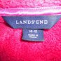 LANDS END Women Zip Fleece Jacket Size M 10 - 12 Burgundy 100% Polyester