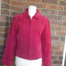 COLDWATER CREEK 100% Leather Suede Zip Jacket Size S NEW Women Red