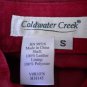 COLDWATER CREEK 100% Leather Suede Zip Jacket Size S NEW Women Red