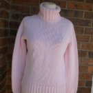 EDDIE BAUER Women Pink Turtleneck Sweater Size S Cotton Blend