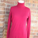 ANN TAYLOR LOFT Women Red Wool Blend Turtleneck Size M Sweater