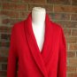 CARLISLE Red 100% Worsted Lambswool Cardigan Size M Women Sweater Lambs Wool