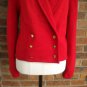 CARLISLE Red 100% Worsted Lambswool Cardigan Size M Women Sweater Lambs Wool