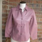BANANA REPUBLIC Women 100% Leather Shirt Size XS S Mauve