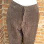 A. M. I. 100% Leather Washable Suede Pants Size 12 NEW Women Slacks Brown Lined