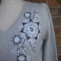 ANN TAYLOR LOFT Gray Embroider Pullover Sweater Women Size S