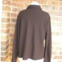 EILEEN FISHER Women Brown 100% Wool Blouse Shirt M Size Brown Top Long Sleeve